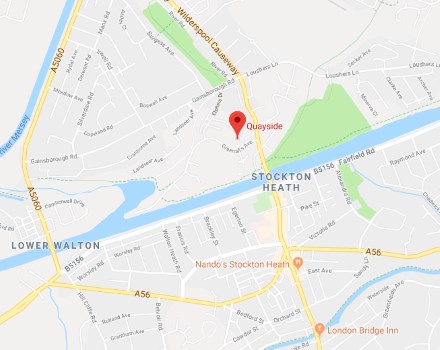 Map of Quayside, Warrington
